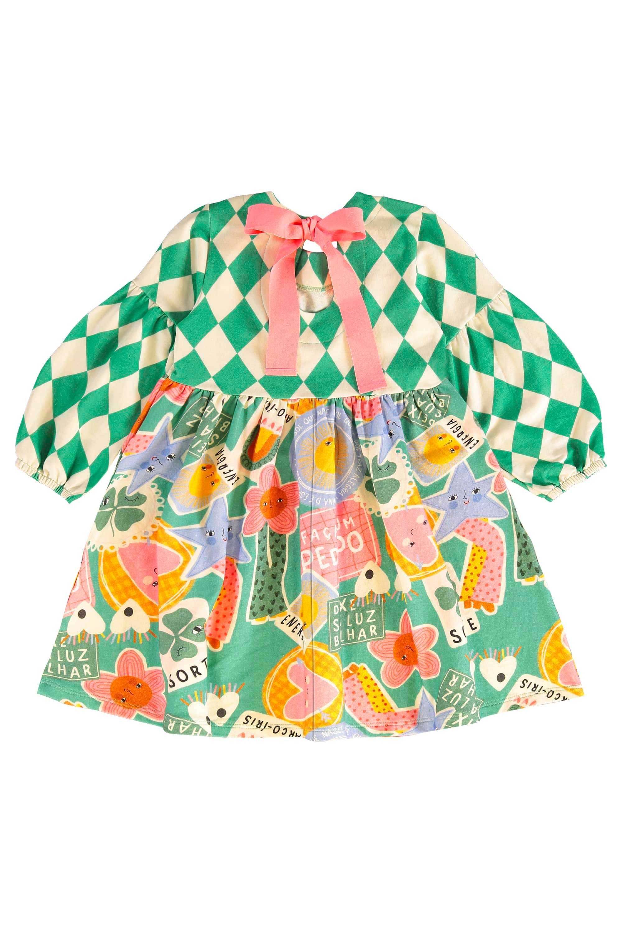 Vestido Infantil em Molecotton Energia Boa (Verde) Três e Já - Imagem 4